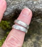 Chunky textured sand cast silver ring - Image 7