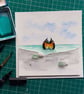 Pebble Penguin Coastal Art, Handmade Penguin Picture, One-of-a-Kind Seaside Gift - Image 5