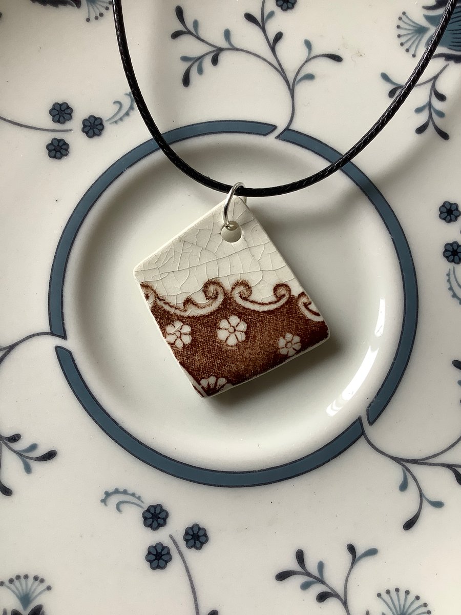 Handmade Ceramic Pendant, One of a Kind, Unique, or Hanging Decoration.