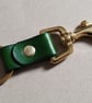 Compact Leather Keyring Solid Brass Trigger Clip And Split Ring - Image 2