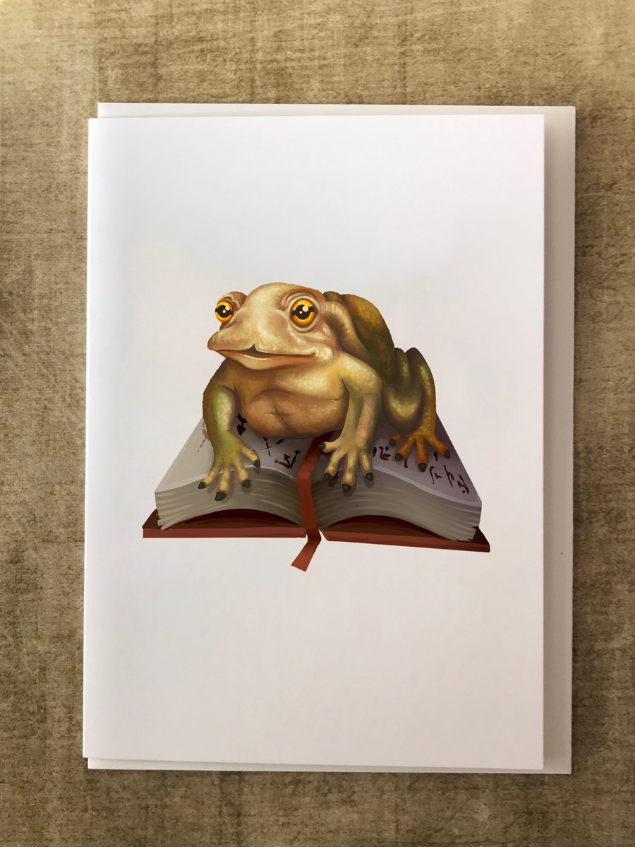 Magical Toad Blank Greeting Card