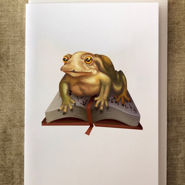 Magical Toad Blank Greeting Card