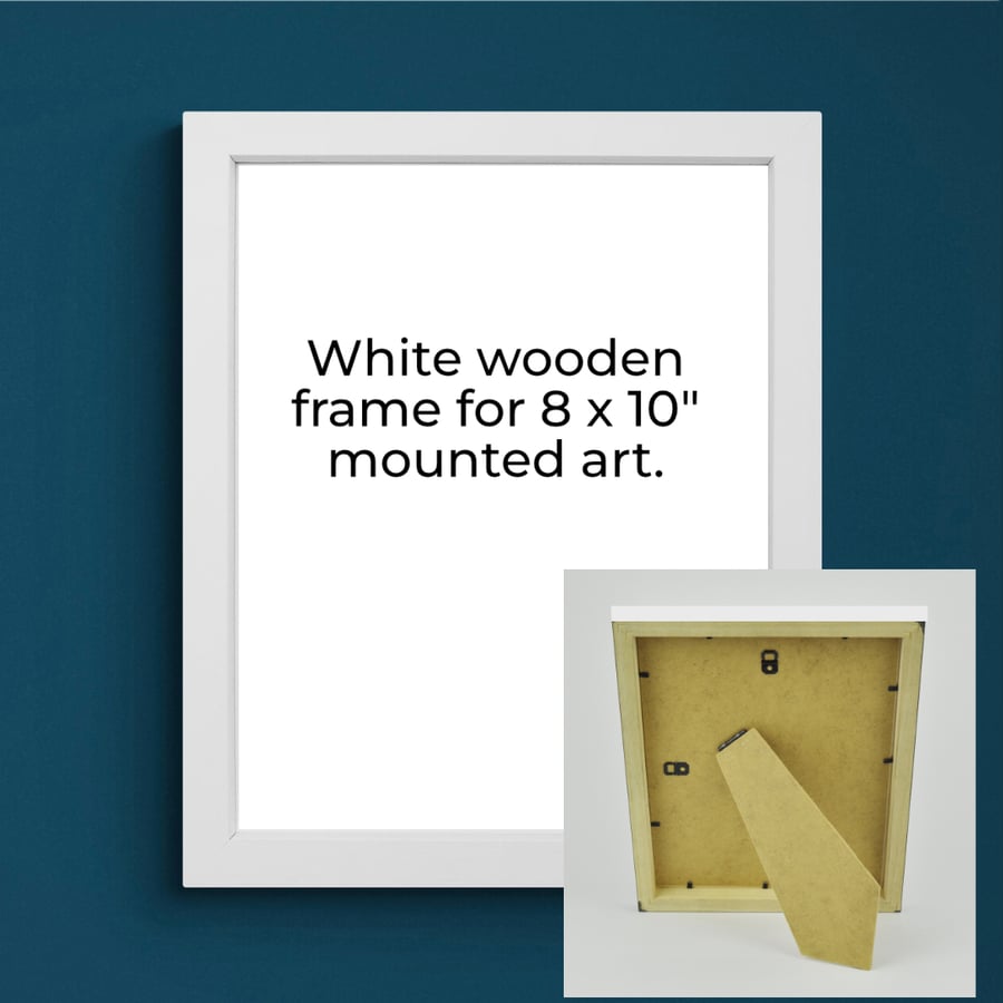 Perfectly Imperfect Solid Wood White Frame 10 x 8”