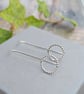Sterling Silver Beaded Circle Long Earrings - JBJ1115 - Image 2
