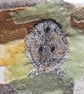 Wood Mouse Textile Artwork