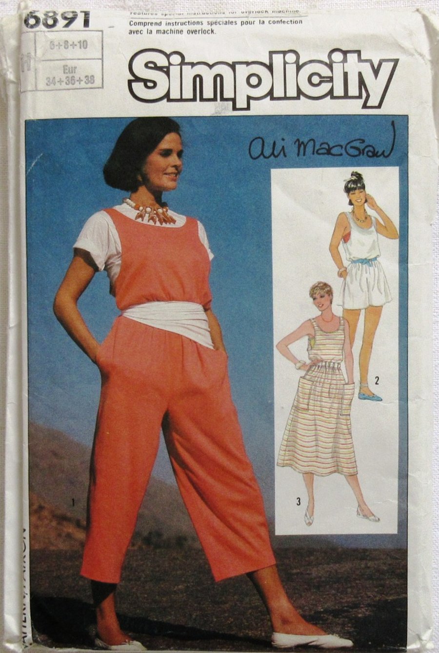 A sewing pattern for a misses' jumper, jumpsuit, romper and tube top 
