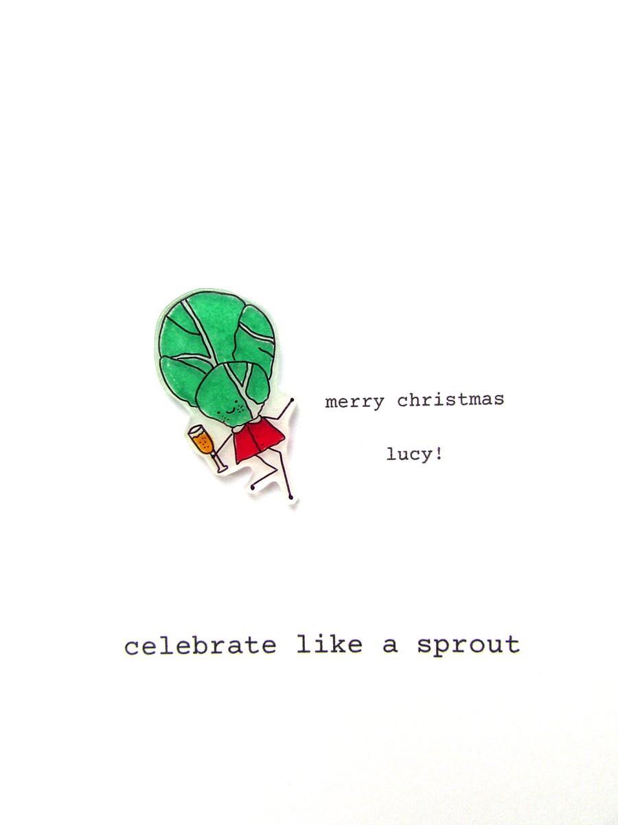 christmas card - celebrate like a sprout  - personalized