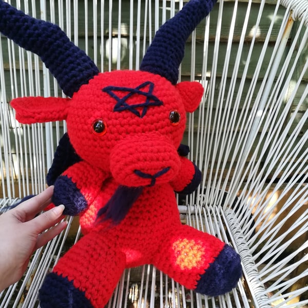 Giant Crochet Baphomet 