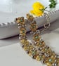 Pretty and delicate hand woven bead bracelet, summery floral bead bracelet.   - Image 3