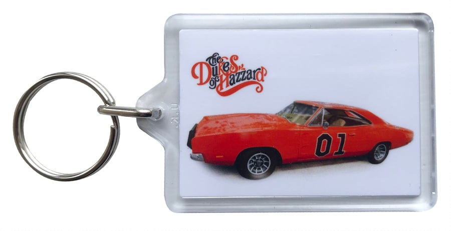 Dodge Charger R-T 1969 (Dukes of Hazzard) - Keyring with 50x35mm Insert