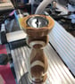 Handcrafted Turned Mixed Solid Wood 30cm high candle holder - Image 5