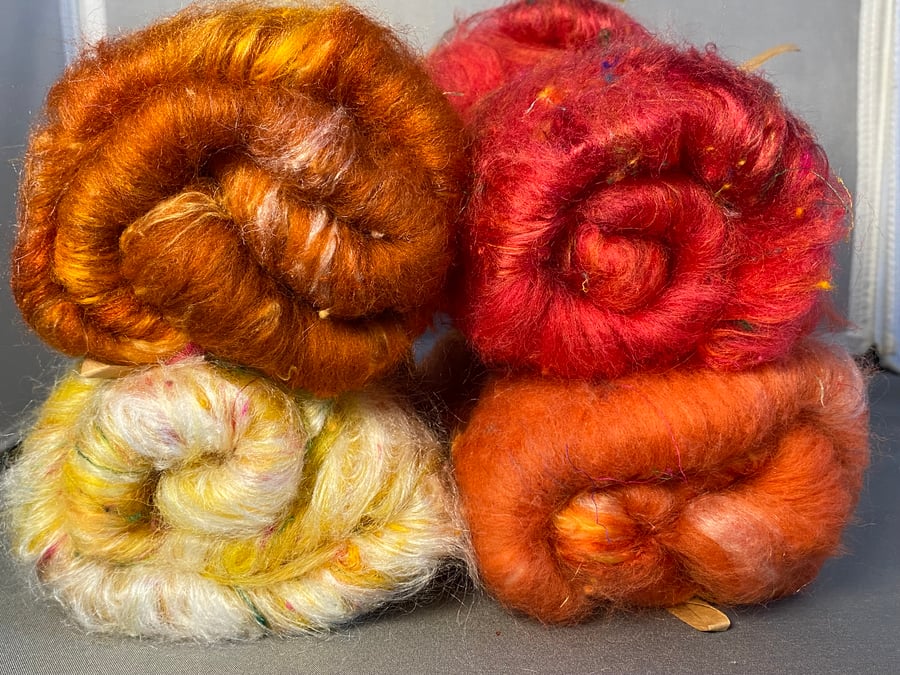4 mini art batts - 100g total