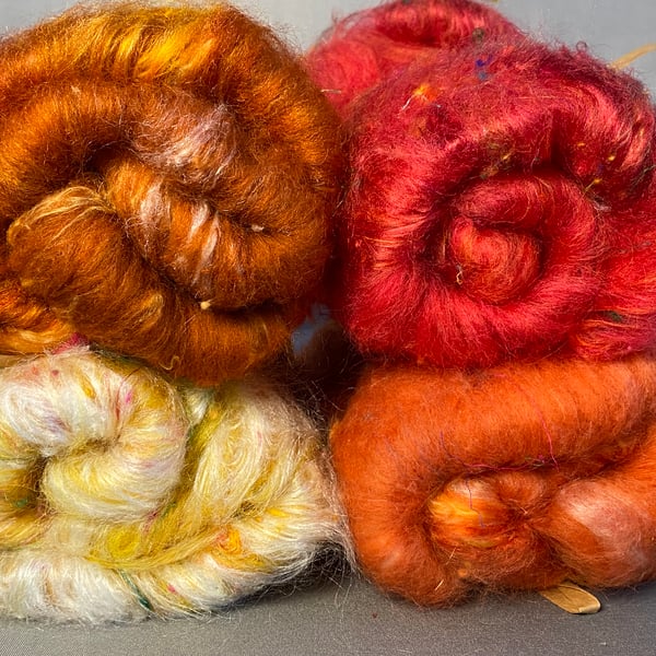 4 mini art batts - 100g total