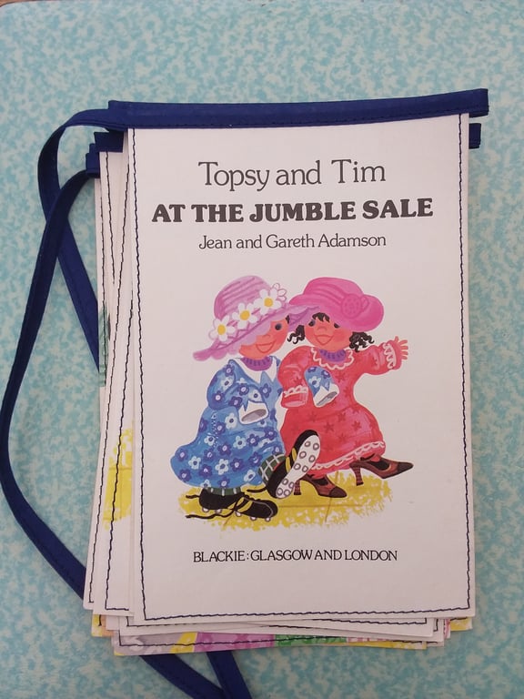 Book bunting - Topsy and Tim (jumble sale)