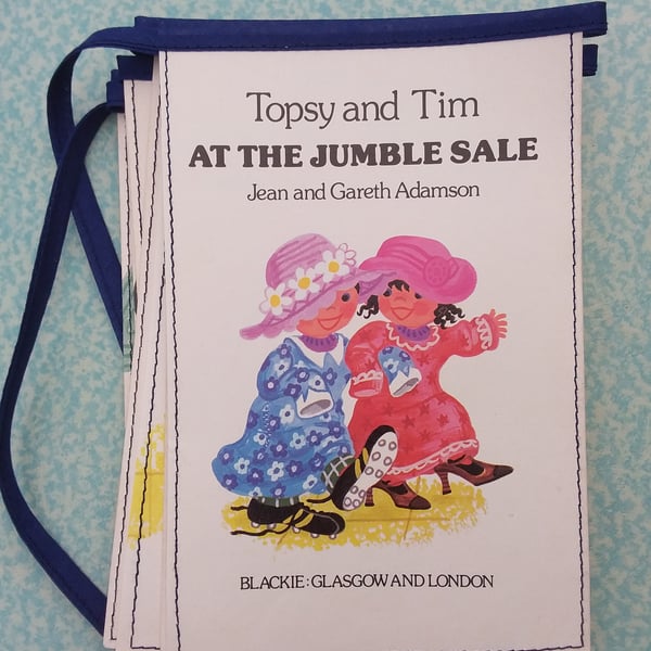 Book bunting - Topsy and Tim (jumble sale)