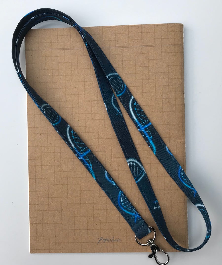 Biology Science DNA STEM fabric lanyard