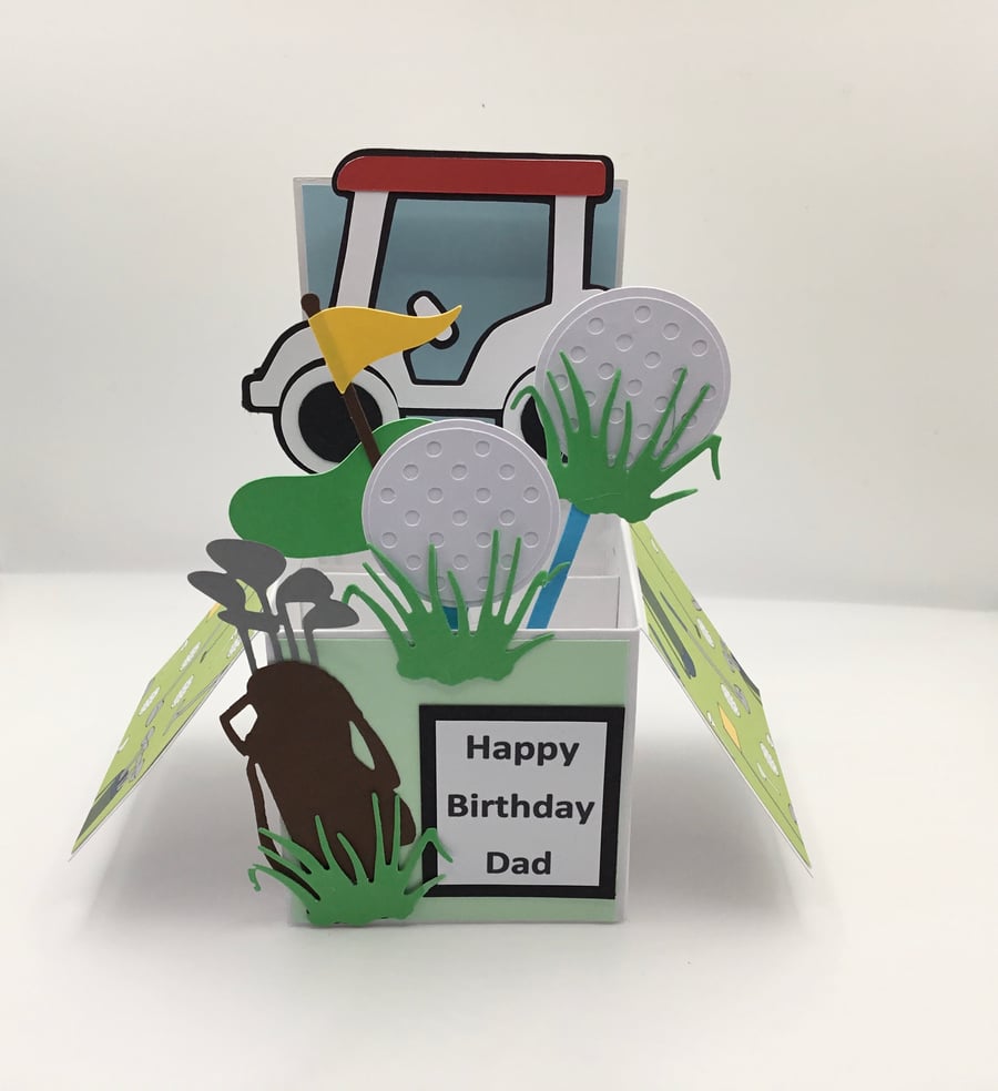 Handmade golf pop up card