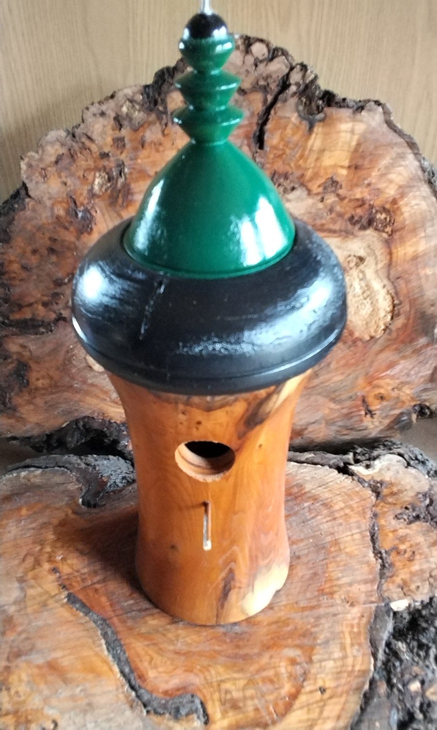 Handturned Bird Nest box large. Item no 1003.