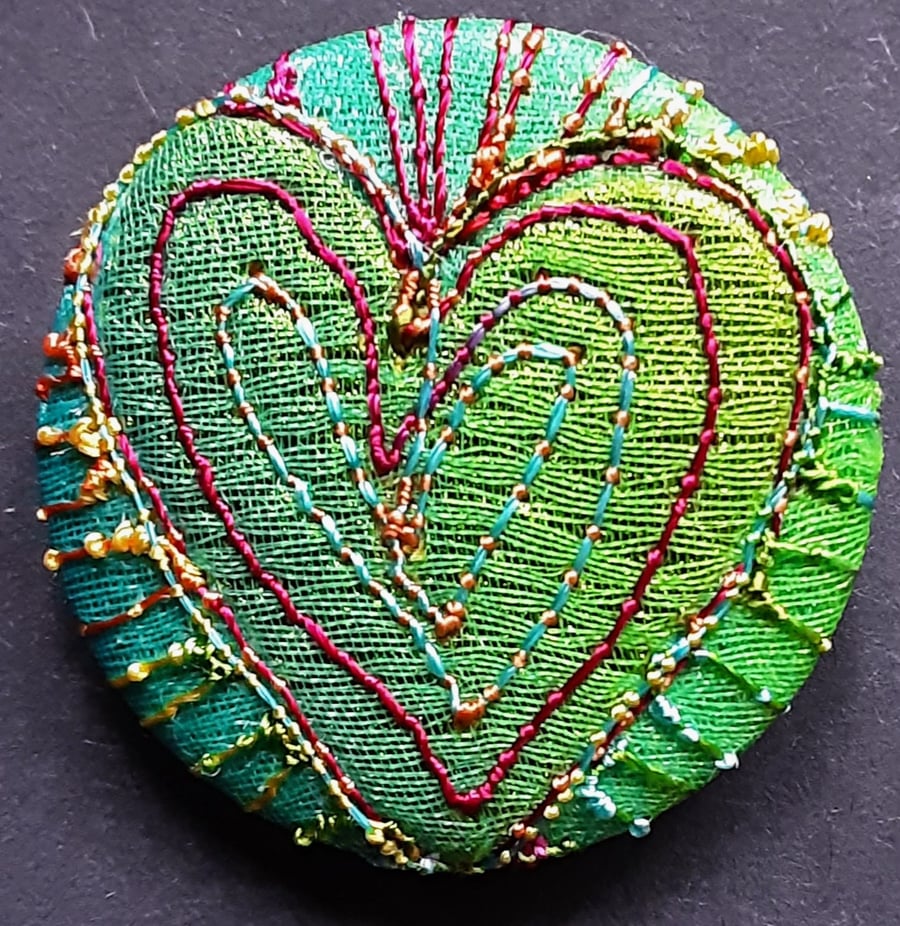 One Inch Badge Blue Heart Badge Folksy