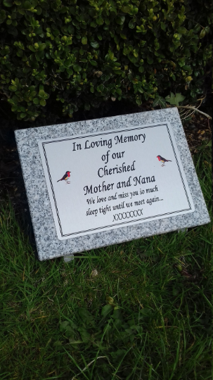 Personalised Grave Marker Grave Stone Memorial marker Plaque Granite Grave Mark 