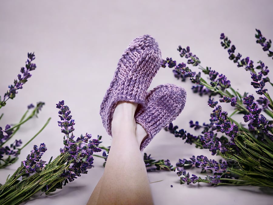 Lavender Slipper Socks 