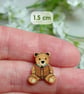 Bookworm Pin, Handmade Tiny Teddy Bear Book Lover Gift, Student Graduation Gift - Image 4