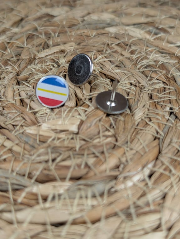 Mecklenburg-Vorpommern Flag Map Pin - Germany State Flag Map Pin For Wood Map