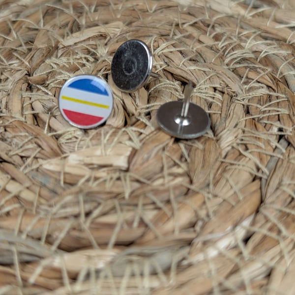 Mecklenburg-Vorpommern Flag Map Pin - Germany State Flag Map Pin For Wood Map