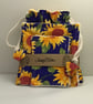 Gorgeous sunflower gift set, wash-bag,face mitt and eye pads. - Image 1