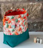Craft storage bag featuring 3D Little Houses, drawstring closure - Image 2