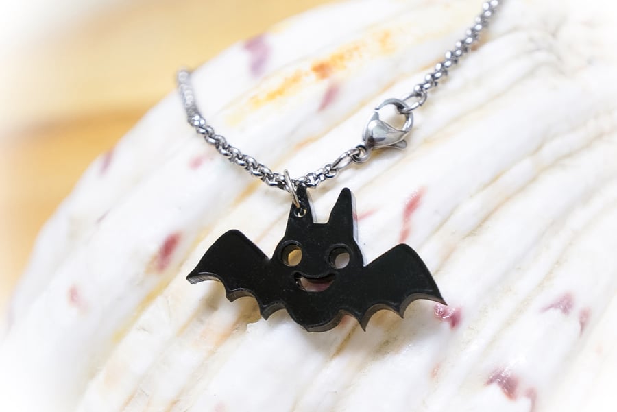 Kawaii Bat Acrylic Necklace