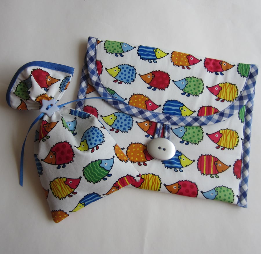 SALE Bundle of Hedgehog Make Up Bag and Lavender Sachet