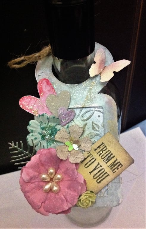 From Me To You Floral Bottle Gift Tag - Single or Set of 3