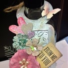 From Me To You Floral Bottle Gift Tag - Single or Set of 3