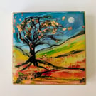"Whispering tree" is a mini mixed media art