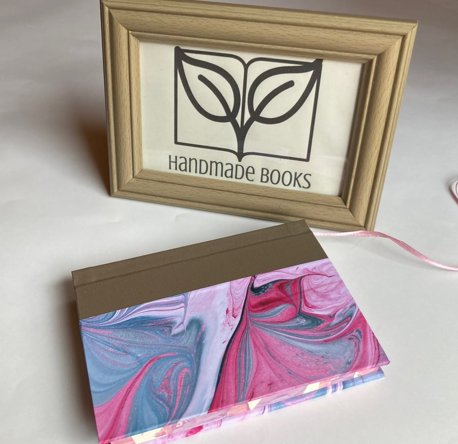  A Hand-Marbled Book for an Artist by Willow Leaves Handmade Books