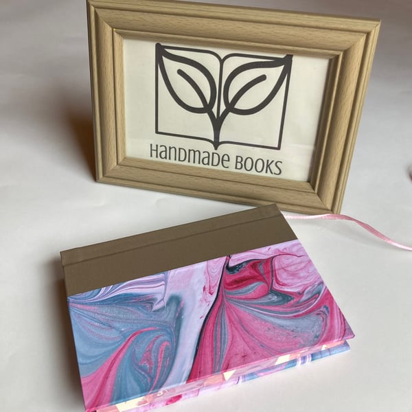  A Hand-Marbled Book for an Artist by Willow Leaves Handmade Books