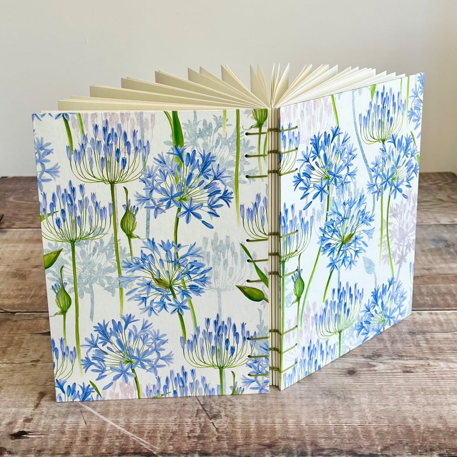 A5 Journal Sketchbook featuring Agapanthus 