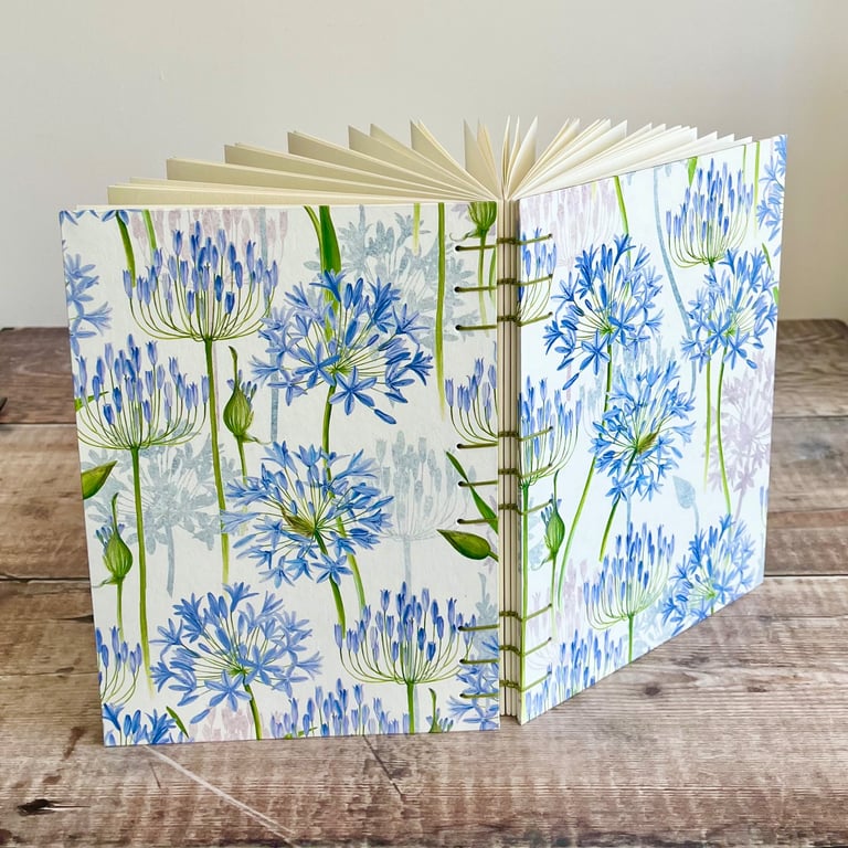 A5 Journal Sketchbook featuring Agapanthus 