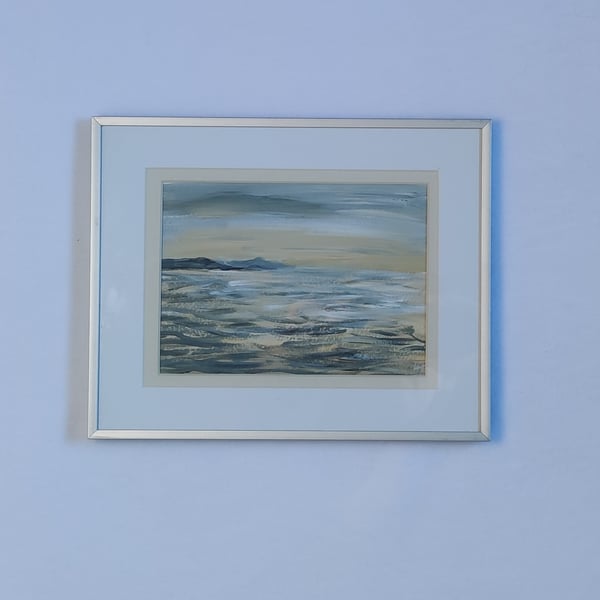 Fair Winds, Early morning seascape, mounted and framed