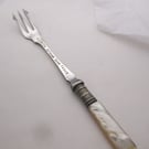 Antique pickle fork, hand stamped, pearl handled, whatever pickles your fancy