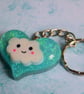 Kawaii Cloud Glitter Heart Keyring - Image 2