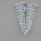 Handprinted chiffon scarf Wildflowers
