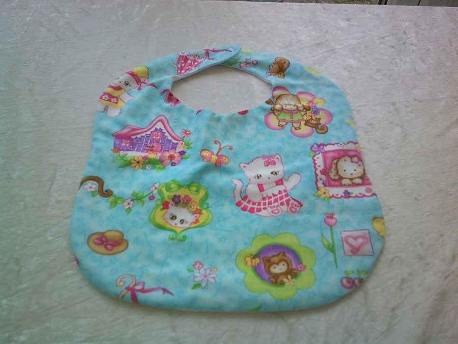 Pretty Cats and Dogs Baby Bib