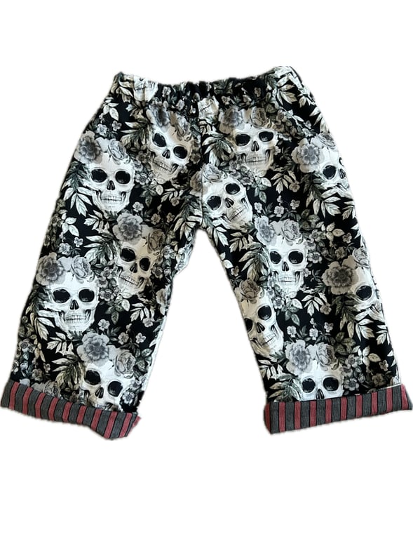 Reversible barrel leg pants 