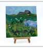 An original Scottish landscape - acrylics - with easel - mountains - loch 