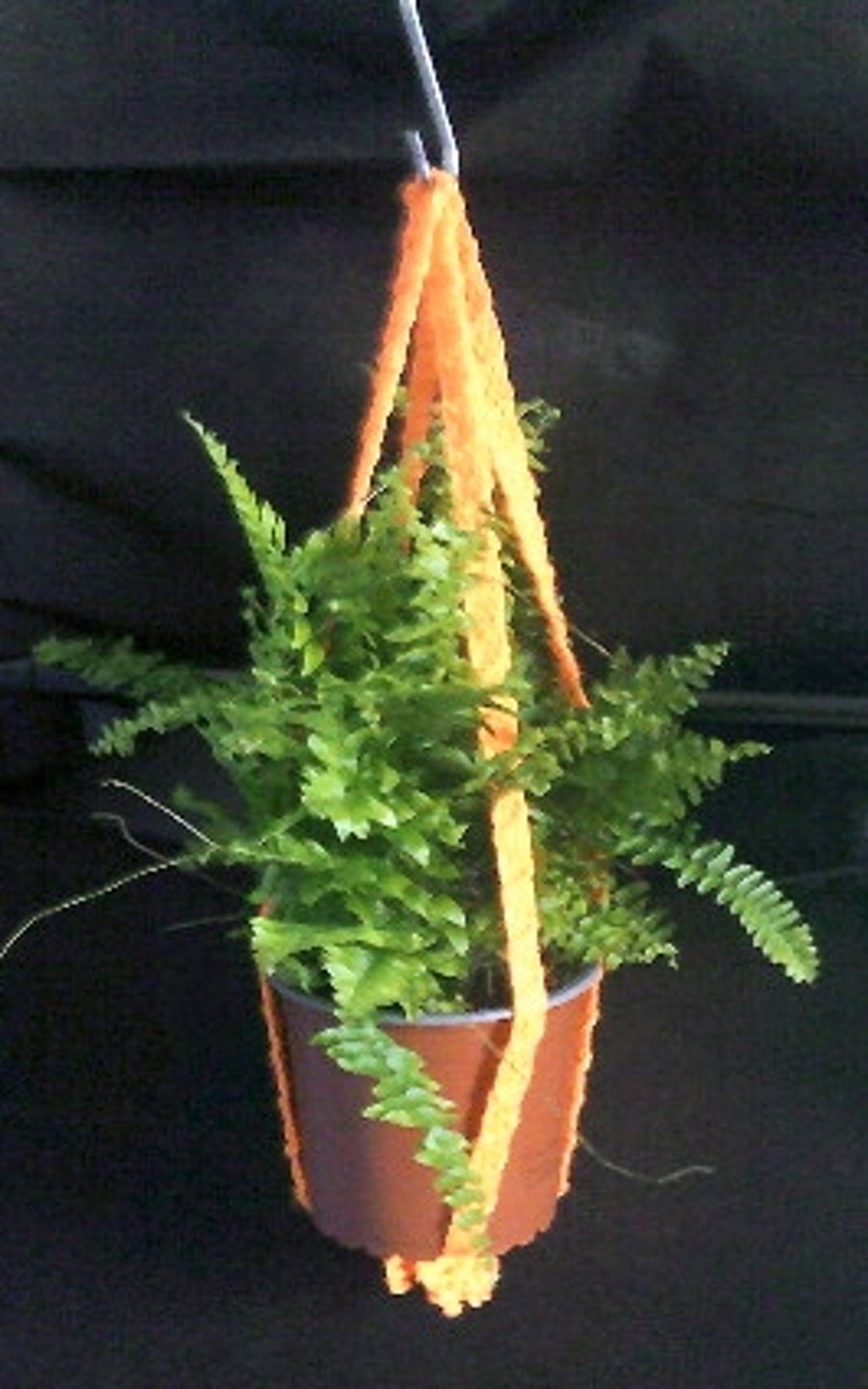 Sparkle Knitted Plant Hanger with Metal S Ring