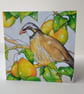 'A Partridge in a Pear Tree' - Christmas card - Blank, no message. - Image 1
