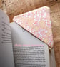 White Flower on Peach background, Corner Bookmark - Image 3
