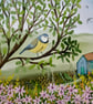 Allotment View, blank greetings card